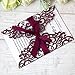 ponatia 25PCS 5.12 x 7.1 '' Laser Cut Wedding Invitations Cards with Envelopes for Wedding Bridal Shower Engagement Birthday Invite (Burgundy)