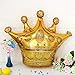 40Inch Gold Crown Balloons Foil Helium Balloons for Birthday Wedding Baby Shower Party Decoration (Gold and Black)