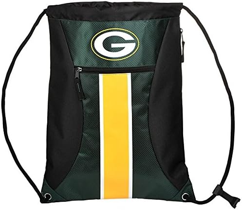 Official National Football League Fan Shop NFL Team Drawstring Backpack. Premium Quality with Sternum Cord Clip (Green Bay Packers)