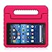Fintie Shock Proof Case for Amazon Fire (Previous 5th Generation, 2015 7 inch) - Kiddie Series Light Weight Convertible Handle Stand Kids Friendly Cover, Magenta