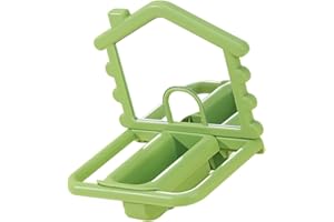 Bird Entertainment Perches Featuring Mirrored and Food Container to Reduce Boredom Encourage Play in Cages Bird Entertainment