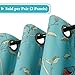 H.VERSAILTEX Blackout Curtains for Bedroom 84 Inches Length Thermal Insulated Birds Rustic Printed Curtain Drapes for Living Room Energy Efficient Room Darkening Home Decoration Curtains Pair, Blue