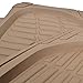 MotorTrend FlexTough Tortoise - Heavy Duty Rubber Floor Mats for All Weather Protection - Deep Dish (Beige)