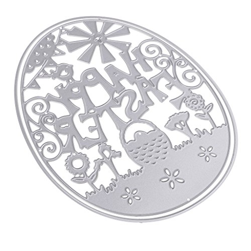 Easter Eggs Cutting Dies Stencil DIY Scrapbooking Photo Album Decor, Easter Greeting Card DIY Craft Die-cuts Stencils