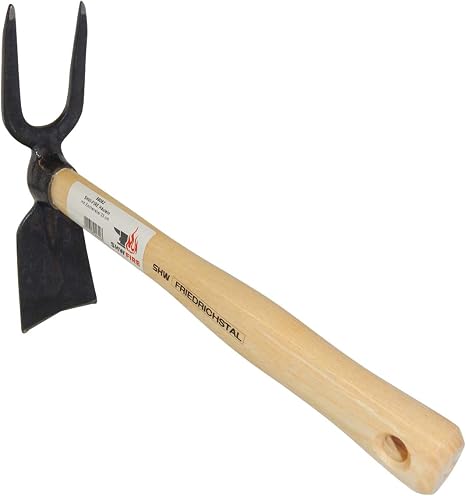 Shw Fire 59062 Haulein Garden Hoe Combination Hoe Wide Blade 2 Prongs With Handle Wooden Handle Ash Wood 33 Cm Amazon Co Uk Garden Outdoors
