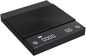 TIMEMORE B22 New Version Digital Coffee Scales Kitchen Scales with Auto Timing, 2000 Grams,Black