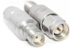 UU TOJOIN TOJOIN SMA Male to Female Attenuator/Coaxial RF Attenuator, DC to 8GHz, 50Ohm, 2W, 6dB, SMA 8G Attenuator 2PCS