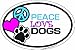 Imagine This Company Peace Love Oval Shaped Pet Magnet; Removable Magnets for Cars, Fridges, Lockers & More, Stylish Pet Inspired Car Accessories, 4 x 6 Inches, 1 Item, Multicolor, Peace Love Dogs