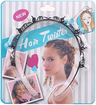 Double Bangs Hairstyle Hairpin, Twist Clip Headband with Toothed Headband Braid Tool, Women Fashion Hair Accessories, DIY Hair Bands Headbands for Women Girls (Black) 1 Double Bangs Hairstyle Hairpin, Twist Clip Headband with Toothed Headband Braid Tool, Women Fashion Hair Accessories, DIY Hair Bands Headbands for Women Girls (Black)