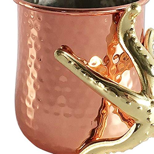 WAWAYU Kupferbecher, Einfache Art und Weise Cocktailglas 500ML Hammered Copper Cup M Cup Edelstahl 304 Coffee Pot Belly… – Bild 5