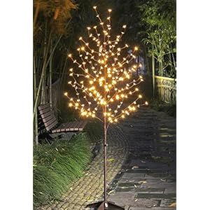 Lightshare 6.5FT 208 LED Cherry Blossom Tree, Lighted Artificial Tree for Decoration Inside and Outside, Home Patio…