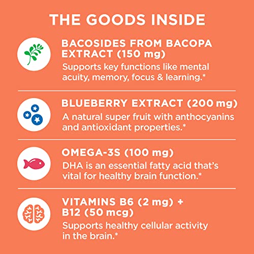 OLLY Ultra Strength Brain Softgels, Nootropic, Supports Healthy Brain