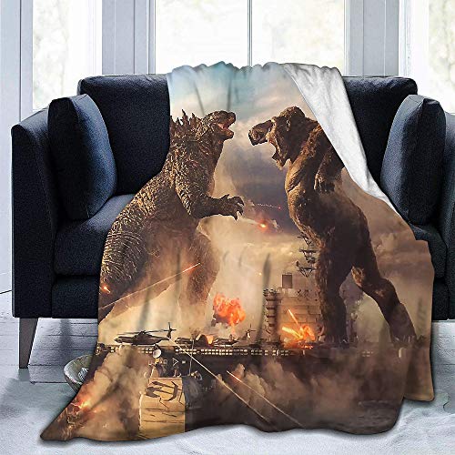 Godzilla vs Kong Blanket Quilt Microfiber Plush Sherpa Throw Blankets