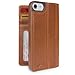 Twelve South Journal for iPhone SE (2nd Gen), 8/7/ 6, Full Grain Leather Wallet Folio Case and Display Stand, (Cognac)