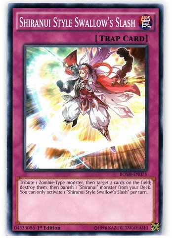 Yu-Gi-Oh! Shiranui Style Swallow39;s Slash (BOSH-EN075) - Breakers of Shadow - 1st Edition - Common