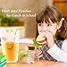Plastic Drink Pouches with Straws 50 Pack Drink Bags Container 17oz Handheld Translucent Disposable Drinkware W/Gusset Bottom 50 Straws Included by NaYard