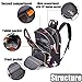 SOCKO Laptop Backpack for Women Girls Anti-Theft Travel Backpack Floral School Bookbag 15.6 inch Laptop Bag with USB Charging Port and Luggage Strap, Black
