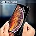 Ztotop Clear Hybrid Case for iPhone Xs Max 6.5-Inch 2018, Thin Tempered Glass Transparent Back Cover and Slim Silicone Rubber Bumper Frame Compatible Apple iPhone Xs Max - Matte Black Frame