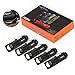 Mikafen 5 Pack Mini Cree Q5 LED Flashlight Torch 7w 300lm Adjustable Focus Zoomable Light