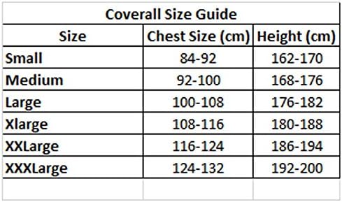 Size Xl 6 White Disposable Protective Heavy Duty Coverall Type 5