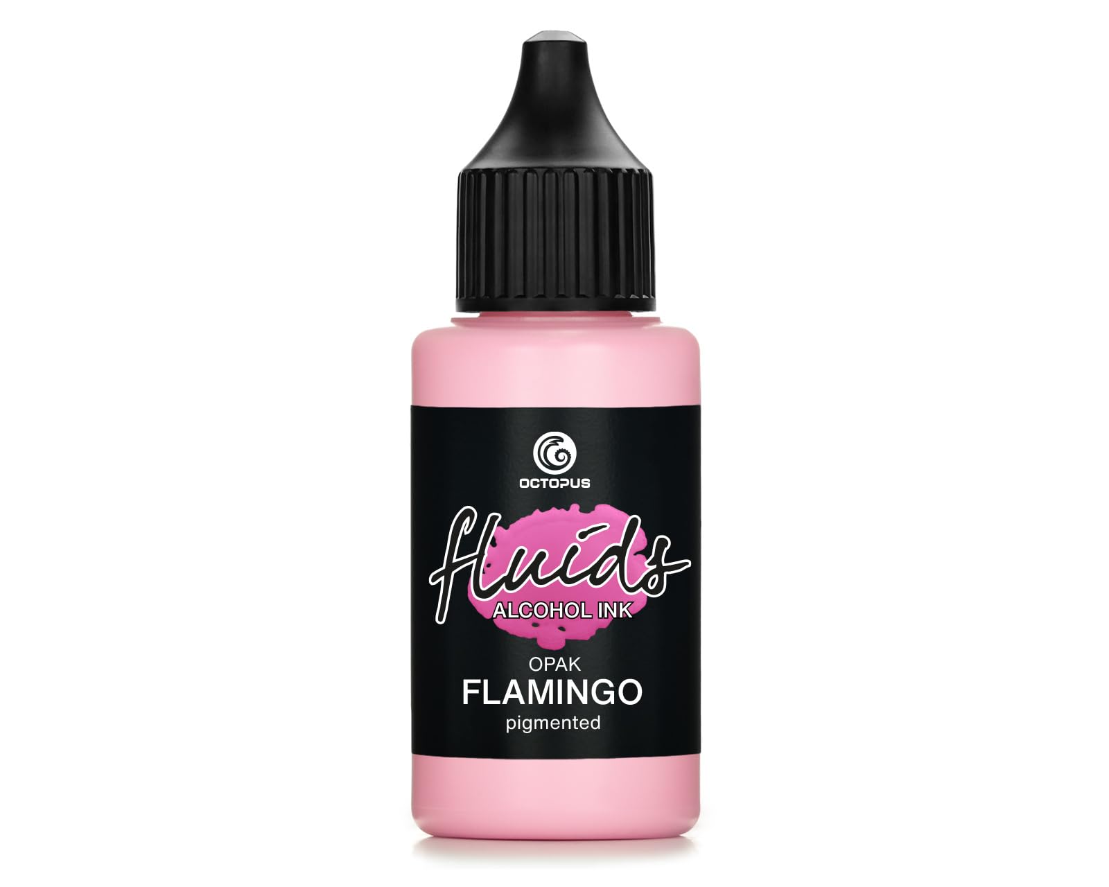 Fluids Alcohol Ink OPAK Flamingo for Fluid Art and Resin, pigmented, Opaque on Light and Dark substrates