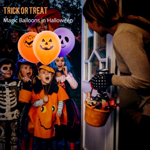 image for TOKKY Halloween LED Balloons - 30pcs Light Up Balloons Halloween Ghost