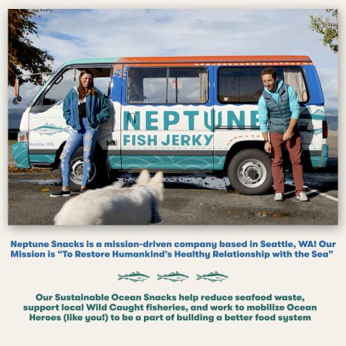 Wild Caught Rockfish Jerky Smoked Sea Salt & Juniper 4Pack Neptune