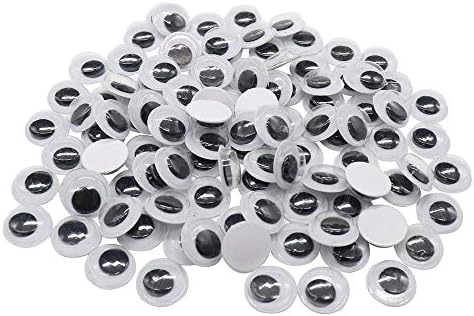 100pcs 12mm Plastic Wiggly Googly Eyes for Toy Accessory (with Self-Adhesive) (100pcs 12mm)