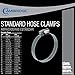 Cambridge Worm Gear Hose Clamps SAE Size 104, Adjustable 6 1/8-in to 7-in, Stainless Steel Band and Housing, Zinc Plated Screw, 10 Pack