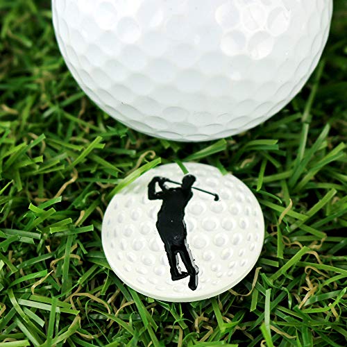 Myartte Powerful Magnetic Golf Cart Hat Clip, Assorted Pattern Golf Ball Markers 24.4MM,Nice Golf Gift for Women Men Kids,Pack of 2 (Golfer) - Thumbnail 4