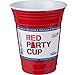 Trudeau 16-OunceDouble Wall Reusable Red Party Cup, Set of 4