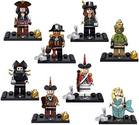 8pcs/set Pirates of the Caribbean Minifigures Building Blocks Bricks On Stranger Tides with Mermaid New 100% Compatible