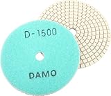 DAMO Diamond Polishing Pad 5 inch Dry Grit 1500 for Marble Granite Concrete Countertop Floor Polish