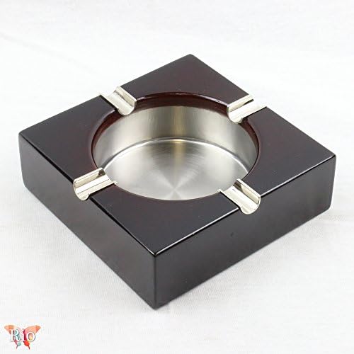 Amazon Rio かっこいい 高級ウッド灰皿 おしゃれ 煙草 吸い殻 四角 灰皿 アンティーク 木製 インテリア オンライン通販