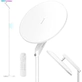 Honeywell LED Floor Lamp 3000LM Full-Spectrum Torchiere Reading RGB Remote | 180 Sunturalux Beads, CRI92,2700K-5700K Rotating Head Touch Dimmable,6 RGB Modes Tall Standing Lamp for Living Room Bedroom