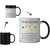 DasyFly Valentines Day Gifts for Husband from Wife,Color Changing Husband Mug 11 OZ Cup,Romantic Wedding Anniversary Christmas Birthday Gifts for Husband,Funny Husband Mugs From Wife
