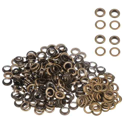 WedDecor 12mm Bronze Brass Eyelets Grommets with Washers for Books, Arts & Crafts, Sewing, Bags, Leather Crafting, Scrapbook, DIY Projects and Rust Proof, 100pcs