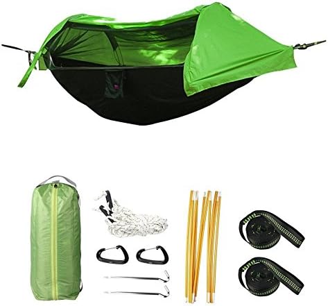 CreHouse Hammock with Mosquito Net and Rainfly Rain Cover (Green)