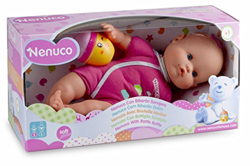 Nenuco - Mi pequeño, muñeco niña con trajecito, color naranja