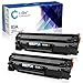 LxTek Compatible Toner Cartridge Replacement for HP 83A CF283A to use with Laserjet Pro MFP M125nw M201dw M225dw M201n M125a M127fn M127fw, 2 Black