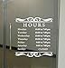 Custom Business Hours Sign for Glass Door, Windows, Smooth surfaces. Hours of Operation Sign. Open - Closed Store Hours Sign. (12