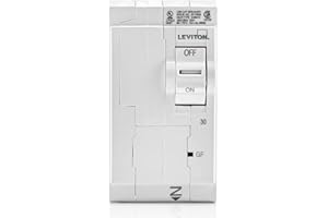 Leviton Plug-On Circuit Breaker, 30 Amp, 120/240 Volt, 2-Pole, GFPE, LB230-0EP, White