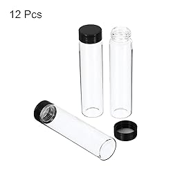 PATIKIL 50mL Reagent Media Bottle, 12 Pack Round