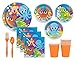 Ocean Theme Party Supplies For Baby Shower or Birthday Serves 20 Guests: Appetizer or Dessert Plates, Napkins, Cups & Premium Cutlery