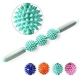 Premium Muscle & Cellulite Massage Sticks for Back, Leg, Foot, Neck, Abs, Fascia Fat Blaster Stick, Myofascial Release Massager Balls to Relieve Deep Tissue Soreness, StressAches & Pains (Mint green)