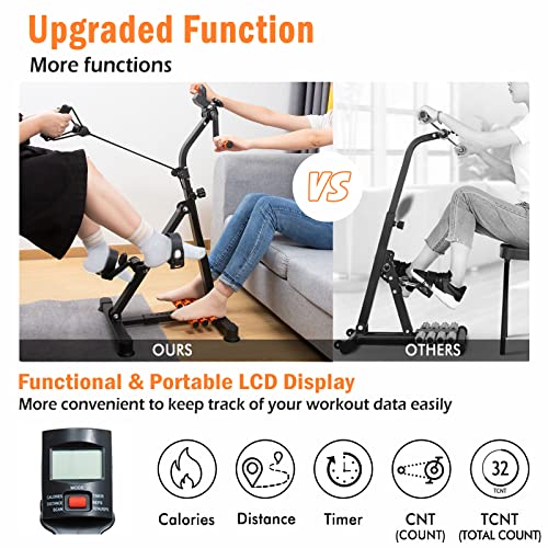 GOREDI Pedal Exerciser, Full Body Pedal Exercise Bike for Seniors, Hand