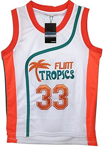 NICKER Men's Jackie Moon 33 "Flint Tropics" Basketball Jersey S