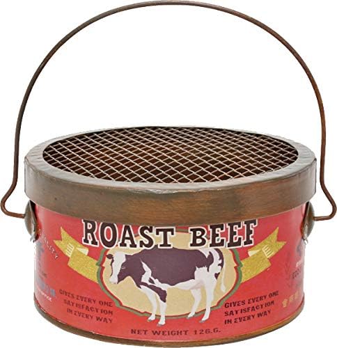 OLD DAYS Mosquito Coil & Incense Holder, Tin can Portable - Nostalgic TINNED Roast Beef Classic Retro Japan