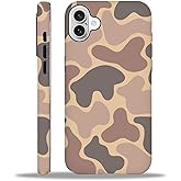 ilikediy for iPhone 16 Case,HH2 Camouflage Camo Leaf Hybrid 2 Layer Hard Shell Silicone Protective Pattern Design Case