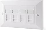 rhinocables CAT6 Faceplate 1 Gang 1 Port 2 Port 4 Port RJ45 Dual/Quad